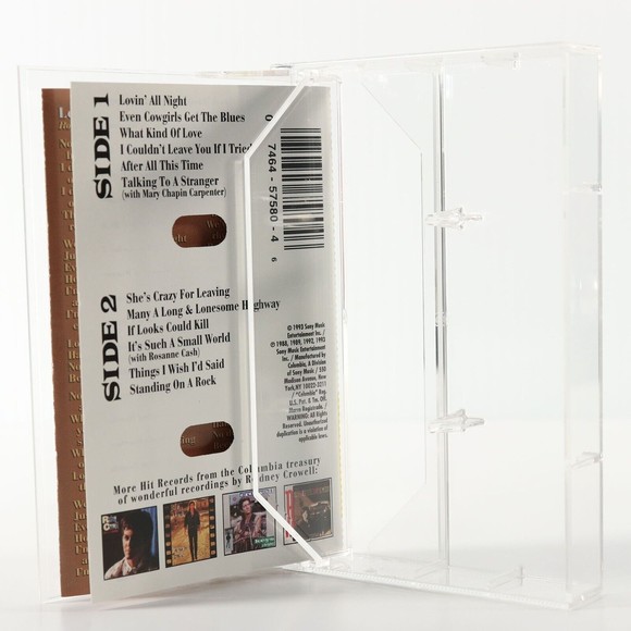 Rodney Crowell Greatest Hits (Cassette Tape, 1993, Columbia) CT-57580 - Picture 5 of 5